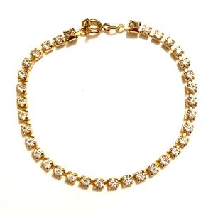 Rhinestone bracelet gold vintage